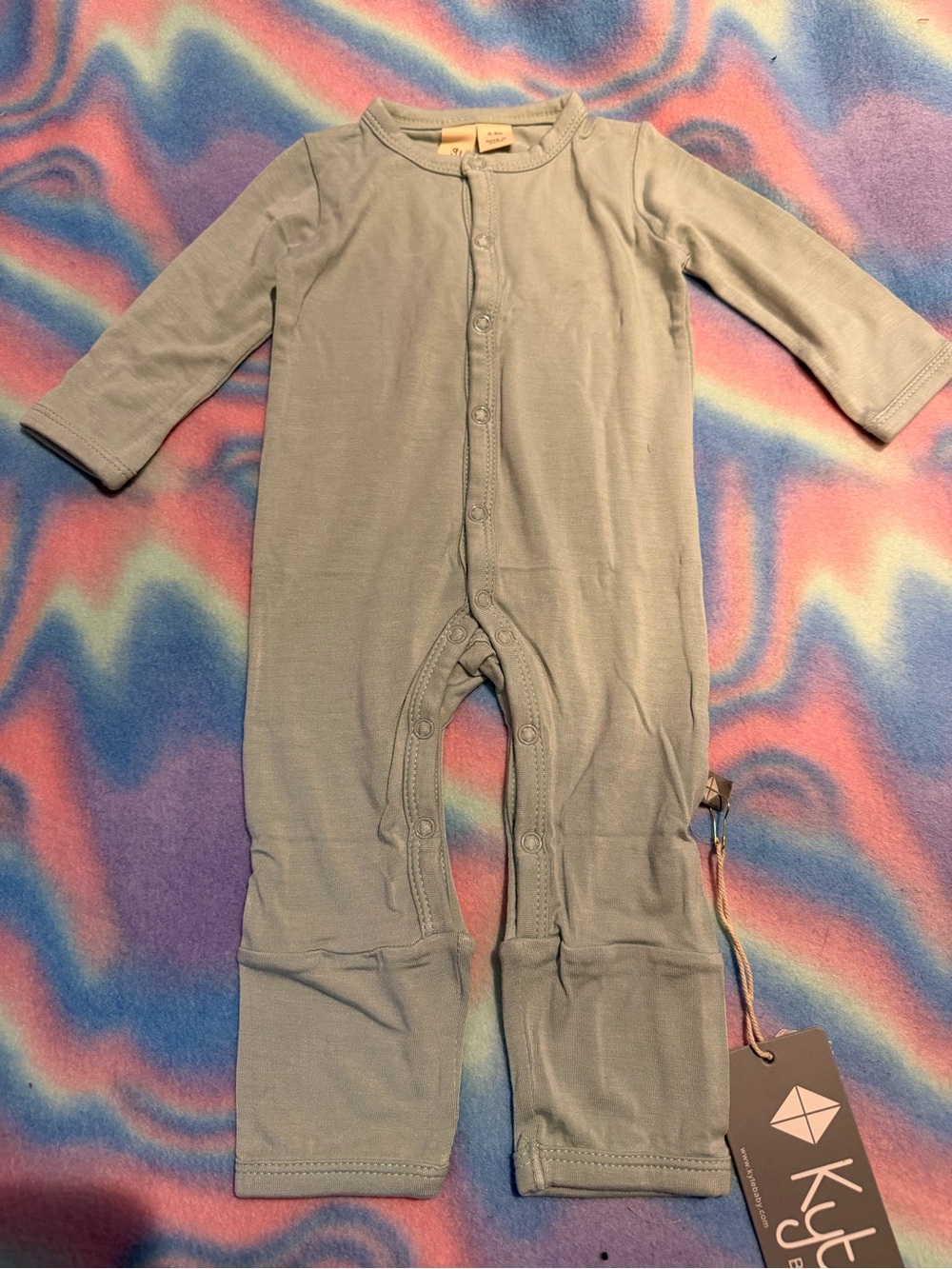 Kyte BABY Sage Green Long Sleeve One-Piece